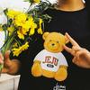 Aillaendeupeulojegteu Sitting Bear T-Shirt - Navy