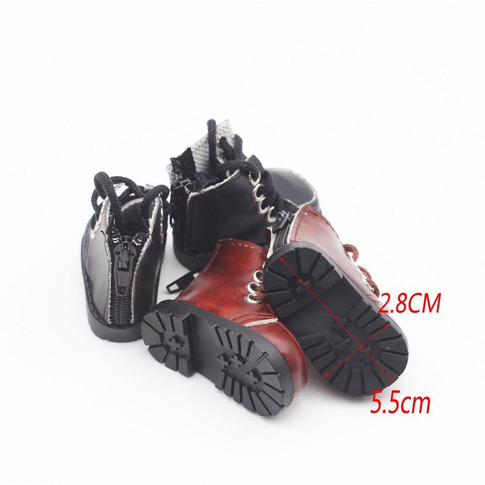 Brown/Black Doll Shoes Leather Material Fashion Boots New Casual Wear Shoes  20cm Cotton Doll
