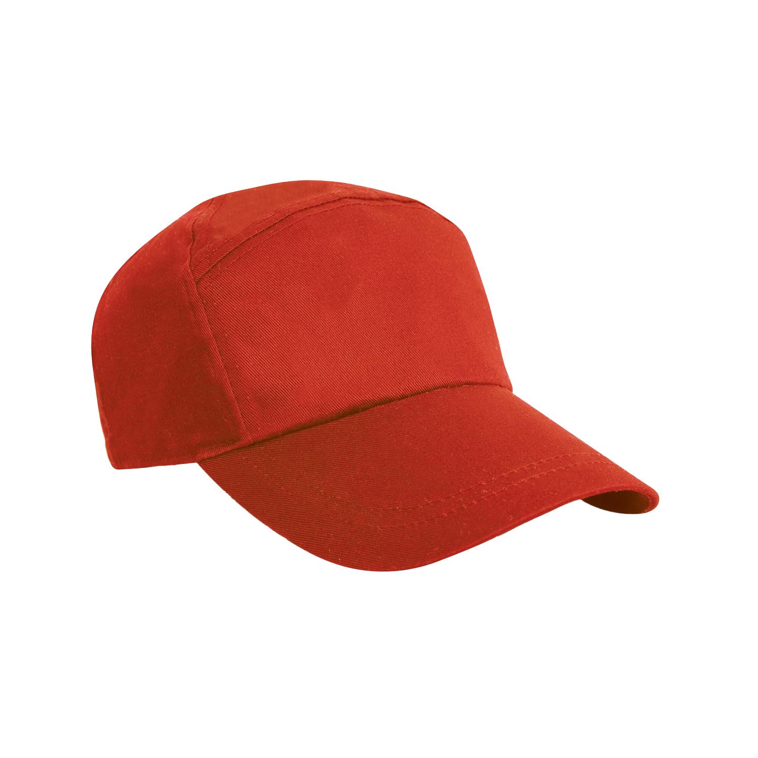 Result Headwear Gorra de béisbol publicitaria de 7 paneles One Size rojo