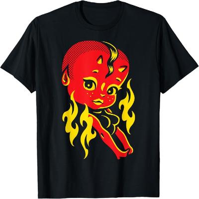 Goth Punk Psychobilly Death Metal Cute Devil Doll Satan Babe T-Shirt