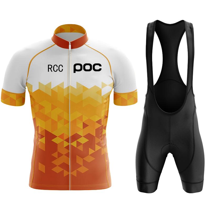 Rcc Poc Men's Cycling Jersey Set Summer Cycling Clothing Mtb Bike Clothing Uniform Maillot Ropa Ciclismo Cycling Suit 2024