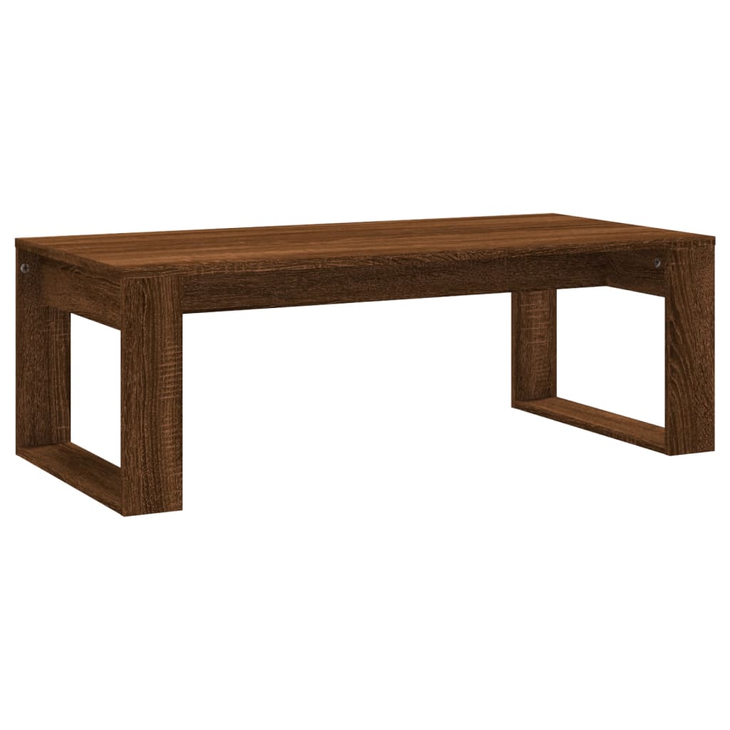  Coffee Table, Brown Oak 102x50x35 Cm Wood-based Material