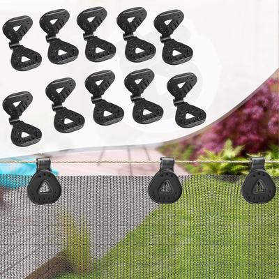 50Pcs Shade Cloth Plastic Clip Outdoor Camping Tent Triangular Buckle Tent Canopy Grommet Net Fix Clamp Easy To Use