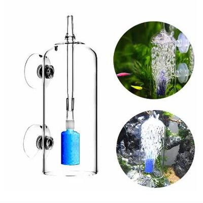 Crystal Glass Fish Tank Dissolved Oxygen Device Transparent Anti-Splash Design Fish Tank Oxygen Aerator