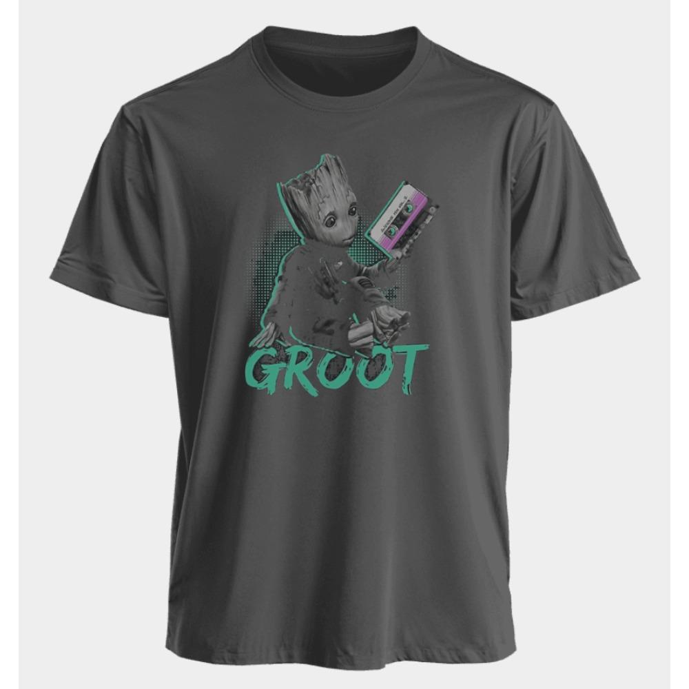 Men's and Women's T-shirts Groot Summer American Spring and Autumn New Classic Oversized Sporty Style Short-sleeved