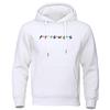 Friends Printed Funny Hoodie Men Fashion Casual Clothing Loose Oversized Hooded Personality Comfortable Sweatshirt Fleece Coats