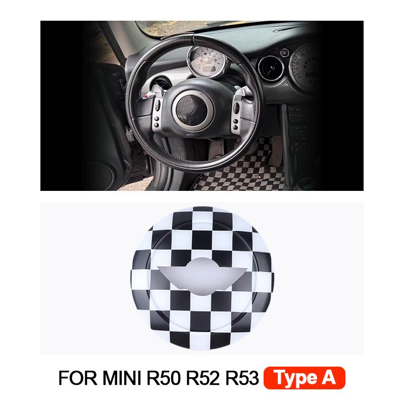 1PCS Car Steering Wheel Center Panel Car Sticker Night Jack For MINI Cooper R50 R52 R53 For Mini Cooper Interior Accessories