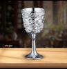 Dragon & Phoenix Wine Set: Silver Pot, Silver-Plated & Gold-Plated Cups, Five-Piece Set in Leather Box.