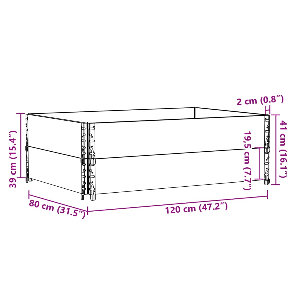 Planter Box 120x80 cm Solid Pine Wood