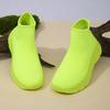 Youth Style Shoes Unisex High-Top Slip-On Sneakers Kids Teens Lightweight Breathable Flyknit Mesh Shoes Comfortable Casual Sport Footwear