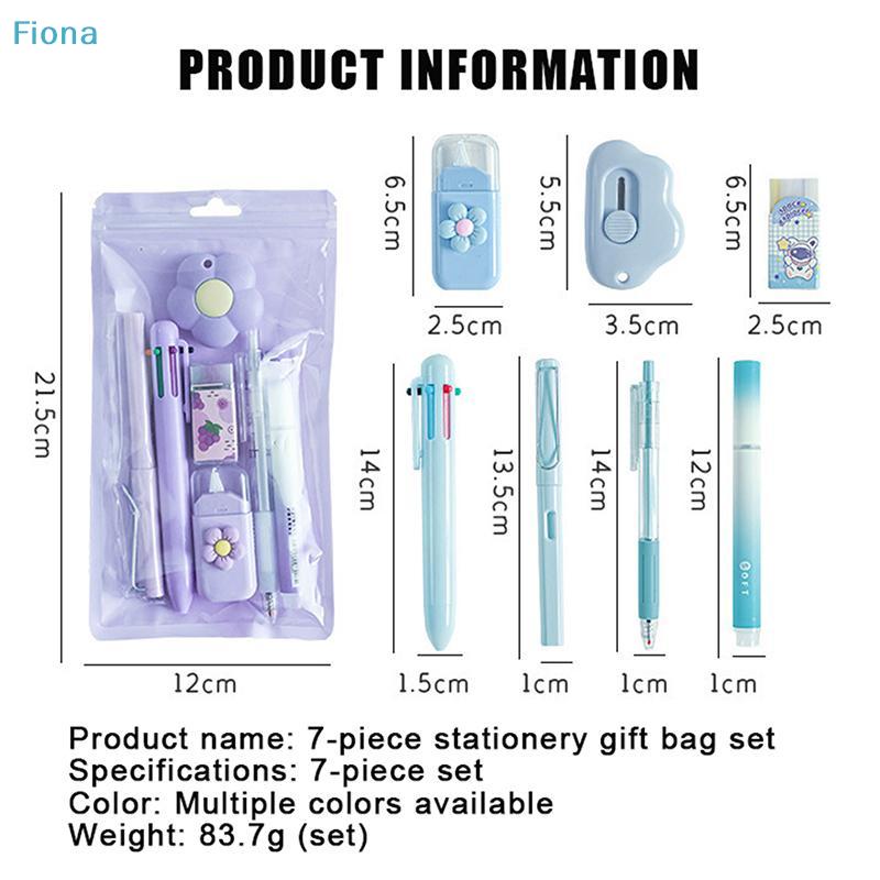 Cute Aesthetic Stationery Set – Kawaii Pens, Mini Cutter & Flower Decor for School & Office Supplies