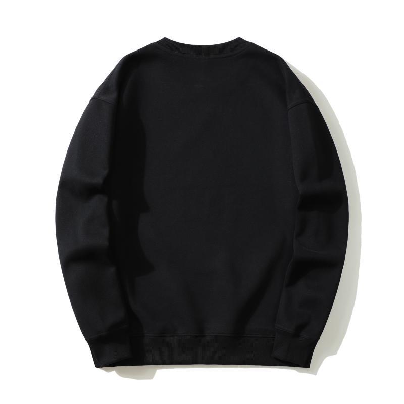 Autumn/Winter Round Neck Solid Color Loose Fit Drop Shoulder Hoodie