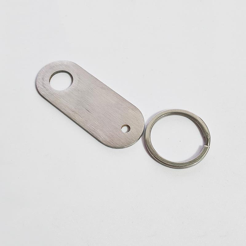 Punk Style Plated Drip Glue No. 66 Stainless Steel Necklace and Road Bike Bell Keychain.