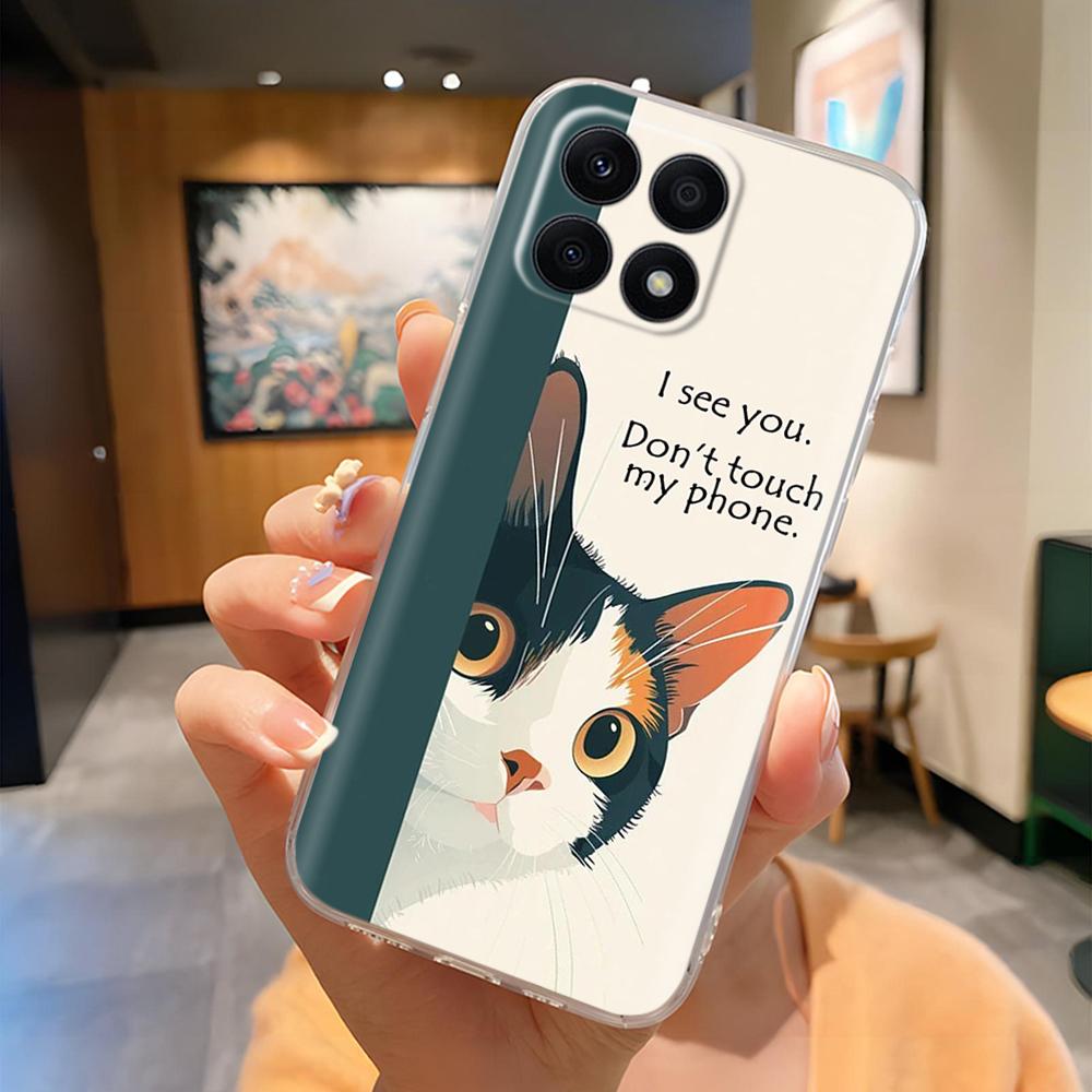 For Honor X8b X8a 4G LLY-LX1 LLY-LX2 CRT-LX1 Cute Cartoon Painted Phone Cover TPU Soft Clear Silicone Case On Honor X8a 4G Mask