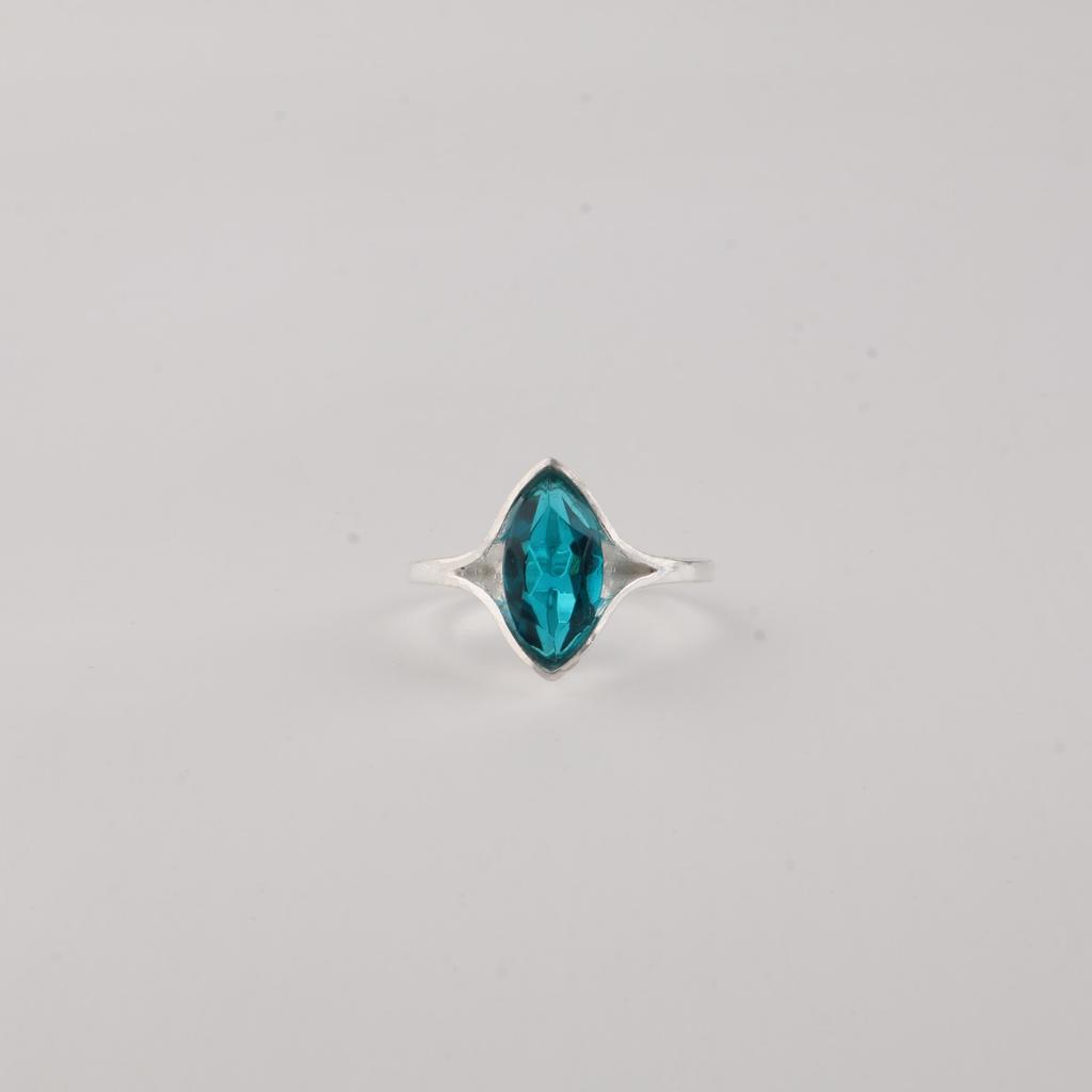 Apatit Edelstein 925 Sterling Silber Schmuck Partywear Ring Jahrestagsgeschenk Für Liebe CZR-20-11