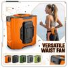 USB Rechargeable Waist-mounted Fan - Long Battery Life, Hands-free, Suitable For Work, And Travel.