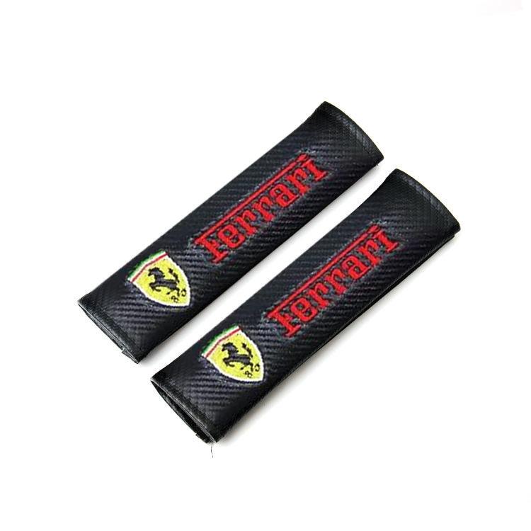 2Pcs Car Seat Belt Cover Shoulder Protection Pads For Ferrari F1 F8 F80 SF90 Stradale SF90Spider 296 GTB 296 GTS 812 Accessories MQ7 HL4