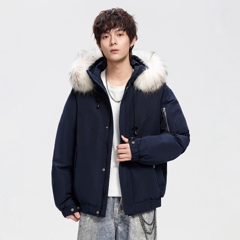 

% пух новый национальный стандарт пух белой утки пуховик для мужчин и женщин на зиму свободный парка утолщенный с большим меховым воротником куртка для мужчин 3XL