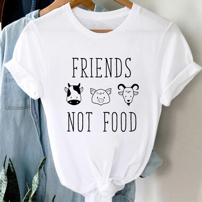 New Summer T-Shirts Harajuku Cow Graphic Tshirt Women Short Sleeve Tee Shirt Femme Summer Female T-Shirt O-Neck T-Shirt Ladies