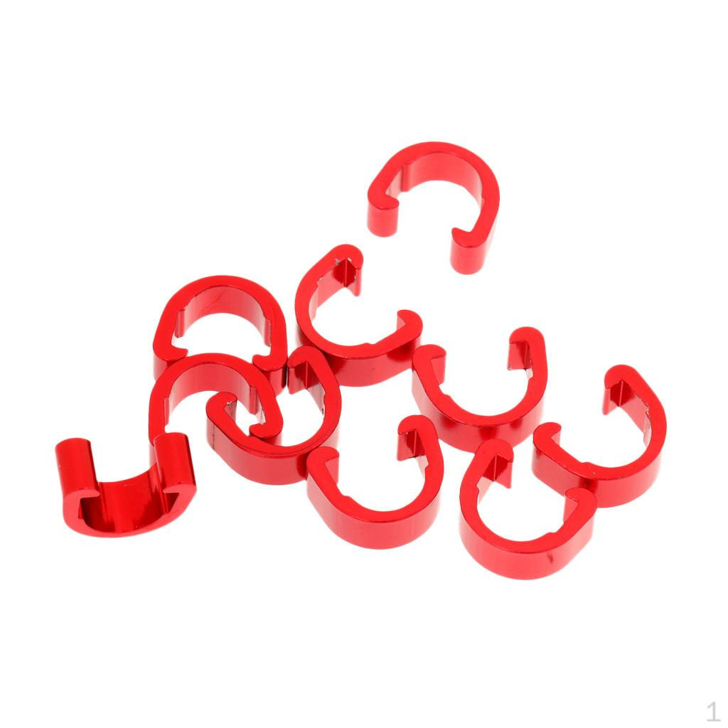 

10 Pack Roasd Bike Housing Hose Holder Fixing Clamps Replacement - Select Colors червоний