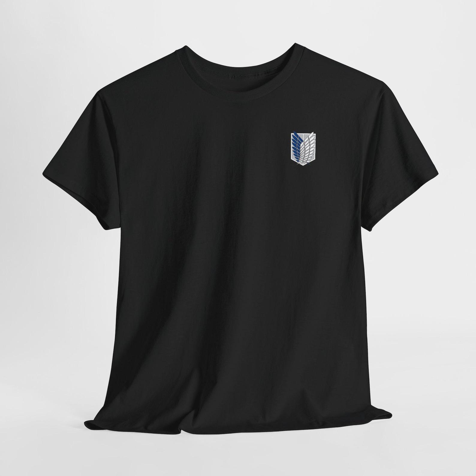 Attack on Titan minimalist logo T-Shirt | Anime Survey Corps design S