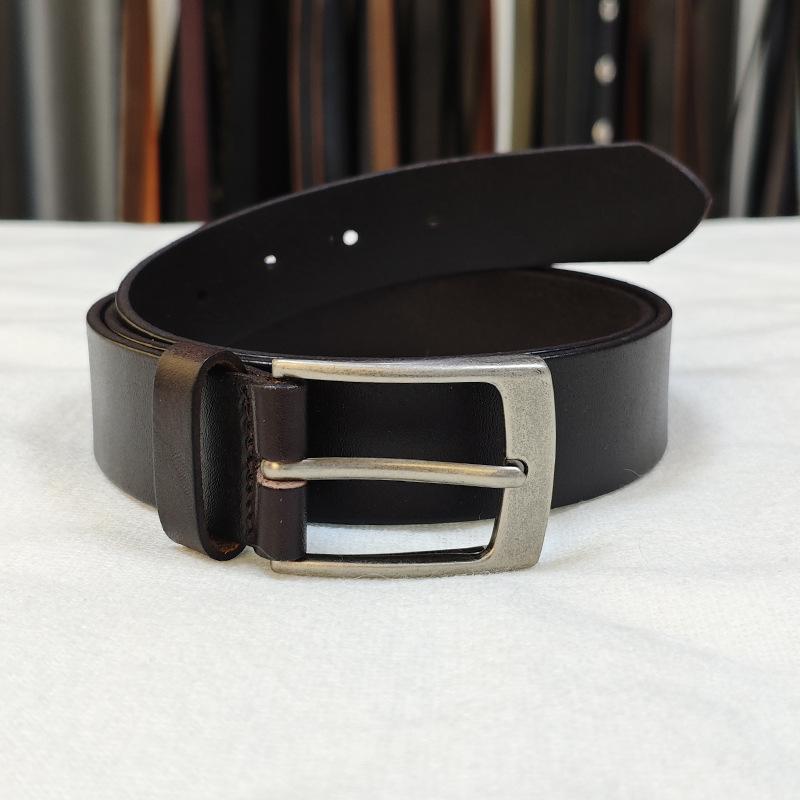 

elt ew women s first layer cowhide pin buckle belt women s high-end fashion versatile belt 115*3.4cm (support customized size and color) чорний