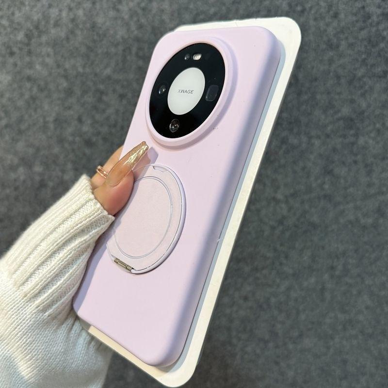 For Huawei Mate 80 Pro Case Luxury TPU Liquid Silicone Metal Ring Stand Protection Back Cover For Huawei Mate 80 80Pro Max Shell