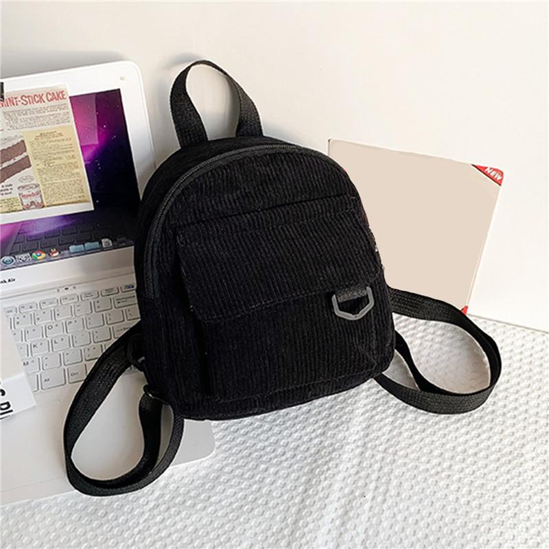 Γυναικεία Μόδα Ταξίδια Μικρά Daypacks Ελαφριά Απλές Σχολικά Σακίδια πλάτης με διπλή τσάντα ώμου κοτλέ