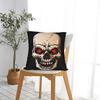 Black Grey Skull Face Día De Los Muertos Pillow Case Comfy Pillow Cover Vintage Cushion Cover For Living Room Sofa