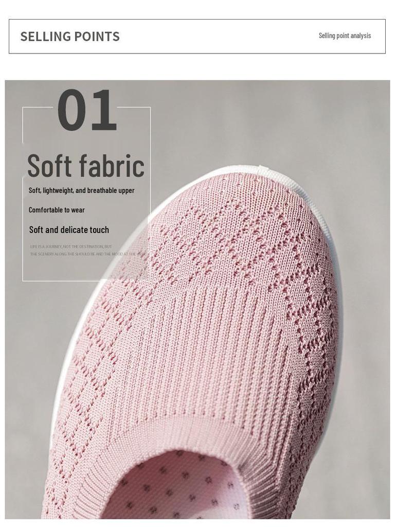 Chaussures de Sport Décontractées Confortables à Semelle Souple pour Femmes Âgées - Nouveau Style Grande Taille Chaussures en Tissu Vieux Pékin