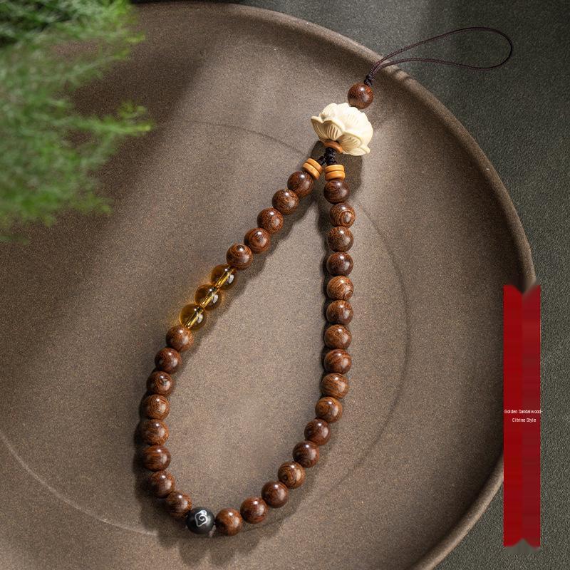 

Золотой сандал и желтый хрусталь, ремешок на запястье для телефона с бусинами – элегантный шнурок для женщин