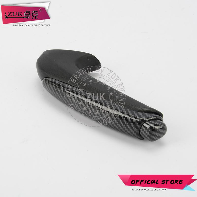 ZUK Carbon Fiber Handbrake Lever Parking Brake Knob Grip Handle For HONDA CIVIC Sedan Coupe 2006 2007 2008 2009 2010 2011 FA FD