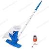 Trade Pool Cleaning Kit: Vacuum Suction Head & Jet Nozzle with Bristles, 5-Section Threaded Pole