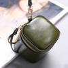 Wax Genuine Skin Coin Purse Square Lipstick Headphone Small Bags Storage Bags Mini Bag Travel Purses Cute Keychain Bag for Women