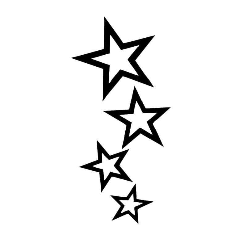 12x24 Cm Stars Car Sticker Vinyl Car Decal Waterproof Stickers On Car Truck Bumper Rear Window No Background