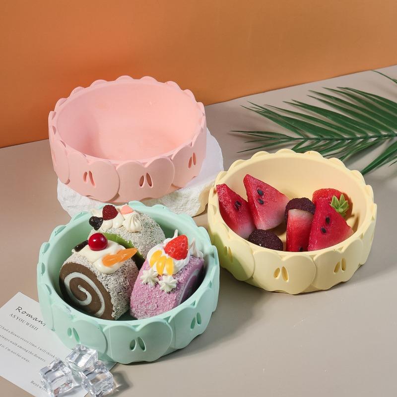 Creative Apple Storage Tray Silicone Mold Gypsum Pendant Apple Jewelry Storage Box Molds Ins Style Baking Dessert Tray Mould