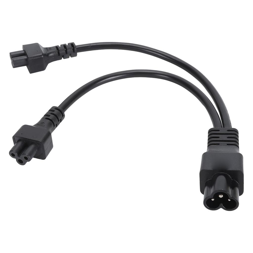 IEC320 C6 Male To Dual C5 Female Power Cord 30cm C6 To 2xC5 Y Splitter Adapter Power Cable 2.5A 250V