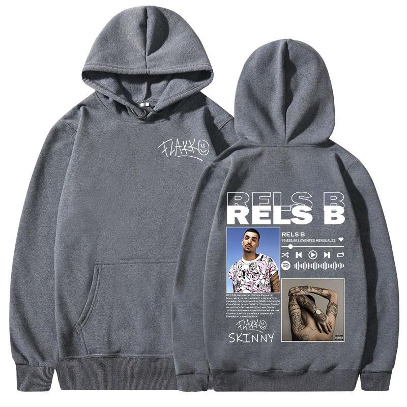 Rels B Skinny Flakk Graphic Print Merch Hoodies Men Women Clothing Fashion Hip Hop Sweatshirts Oversized Long Sleeve Hoody Tops