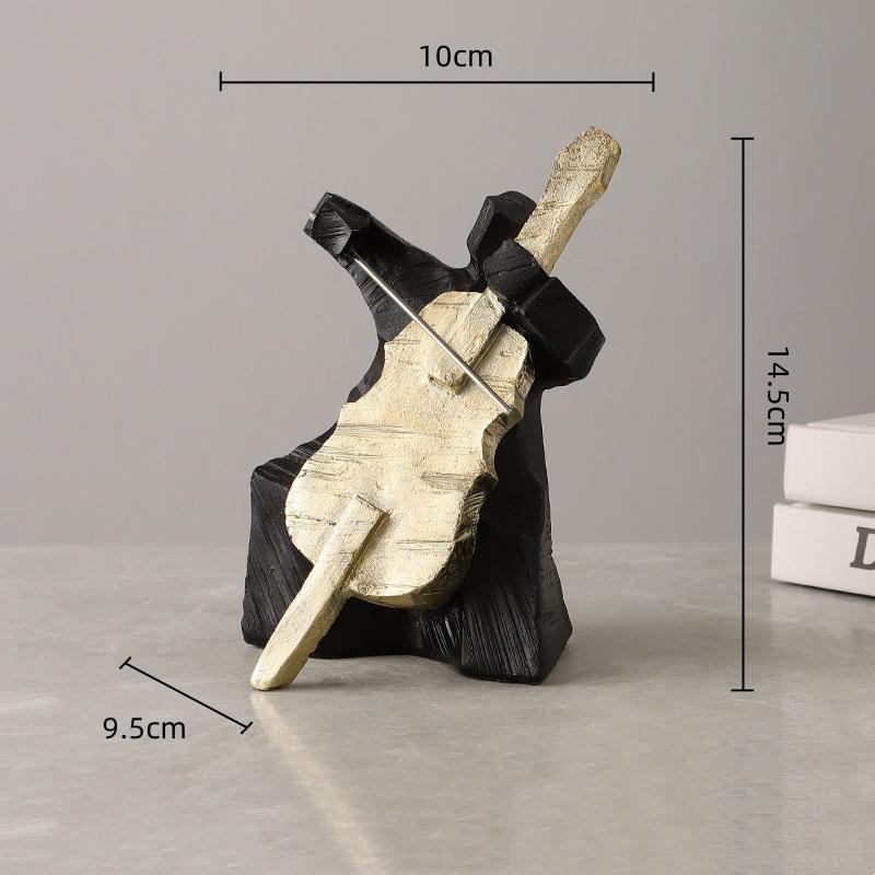 

Abstract Musician Sculpture Realistic Character Ornaments Cello Resin Music Handicrafts Decorative Figurines Home Decoration