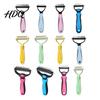 Ergonomic Pet Brush Grooming Rake Dual-Sided Stainless Steel Blades Deshedding And Lightweight Dog Dematting Brush Undercoat Rake for Dogs