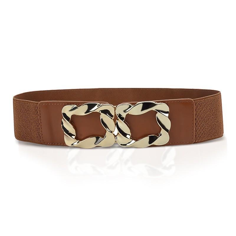 Elastic Buckle Elastic Waist Seal for Women Wide Decoration with Skirt Belt Simple and Versatile Waist Belt