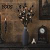 Halloween Spooky Decor Black Artificial Branches, Scary Eyeballs Picks with Bats Pine Waterproof Cones for Gothic Vase Filler, Floral