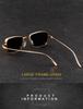 Unisex Vintage Square Frame Sunglasses: Trendy Metal Thick-Rimmed Outdoor Fashion