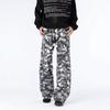 American Retro Dirty Dyed Camouflage Overalls Men's Vibe Trendy High Street Niche Destruction Stacking Wide Leg Casual Pants