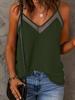 Strappy Backless Sexy Camisole Top for Women, Solid Color V-Neck Summer T-Shirt Cami