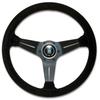 NARDI SPORTS TYPE Rally Suede Deep Cone Type Red Stitch 350mm Steering Wheel N754