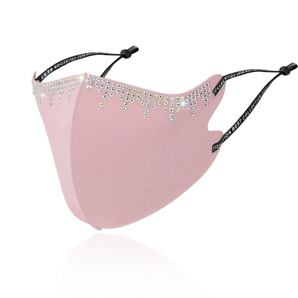 Rhinestone Ice Silk Cloth Mask Crystal Riding Mask Crystal Ornaments Tassel  Mask  Women