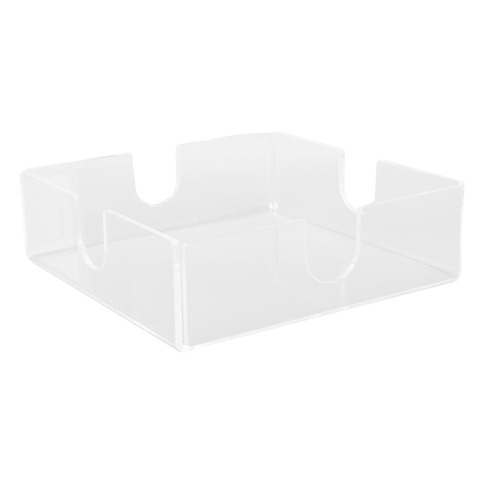 

Acrylic Napkin Holder Square Elegant Clear Tabletop Tissue Dispenser for Kitchen Restaurant Bar