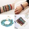 Geometric Crystal Beaded Hand Chain With Multicolor Stones For Travel Souvenir
