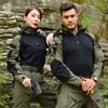 Paintball Tactical Suits Work Wear Uniform Multi Pockets Combat Camo Shirts Hooded Cargo Pants Knee Pads Hunting Clothes